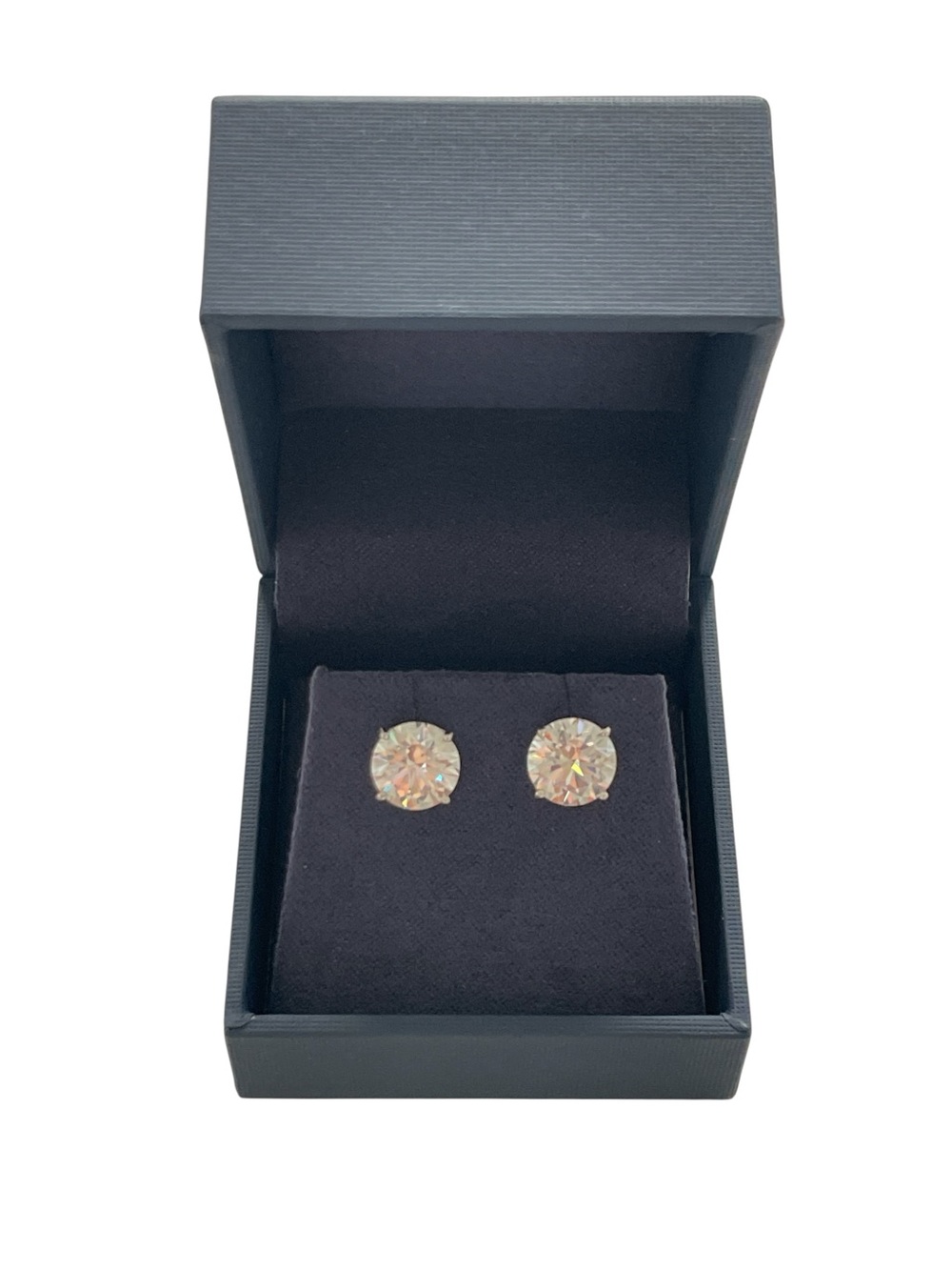 S925 Sterling Silver 6mm-8mm Round Sparkly Stud Earrings